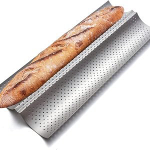 KITESSENSU French Bread Pan Carbon Steel Nonstick Oven Safe-0