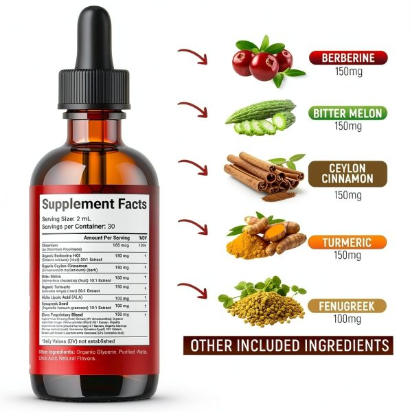 Berberine Drops JB Wellness Herbal Supplement Immune Support-1