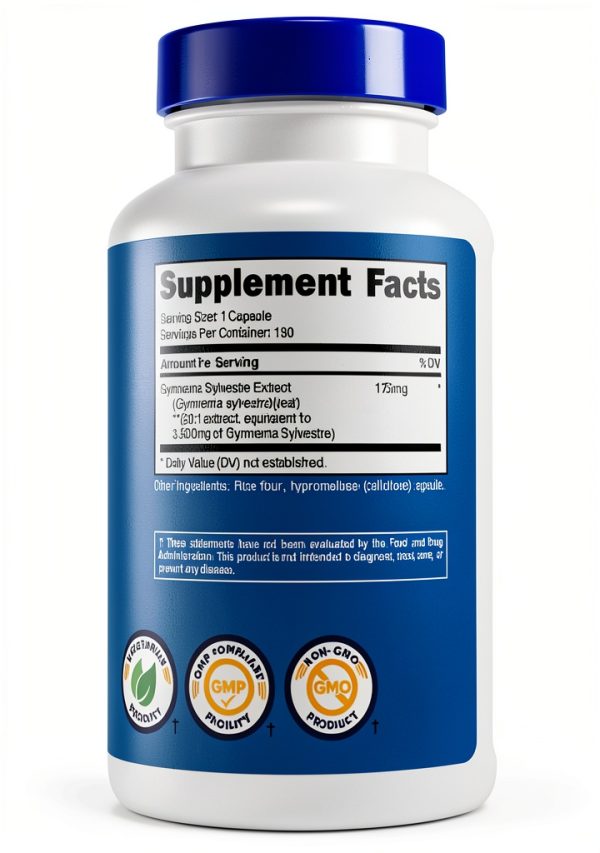 Gymnema Sylvestre Supplement Vegetarian Capsules NSF-4