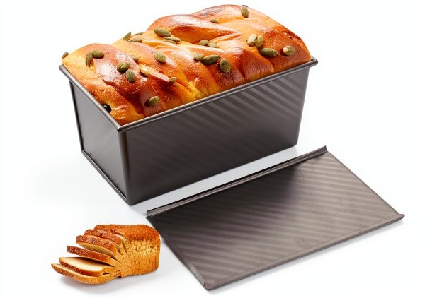 Spmarkt Pullman Loaf Pan Nonstick Bread Pan 13 Inch Gold-6