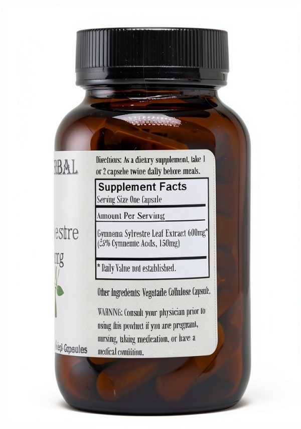 Barlowe Gymnema Sylvestre Supplement Vegan Capsules 25 Acid-1