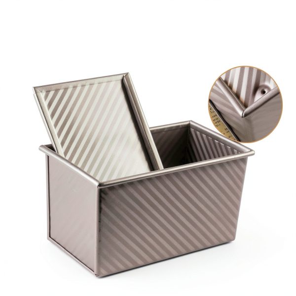 Spmarkt Pullman Loaf Pan Nonstick Bread Pan 13 Inch Gold-2